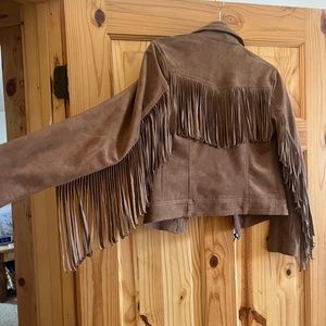 Western brown fringe jacket